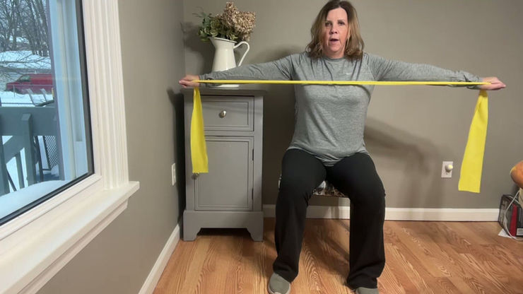 Seated Resistance Band Arm Workout Tutorial